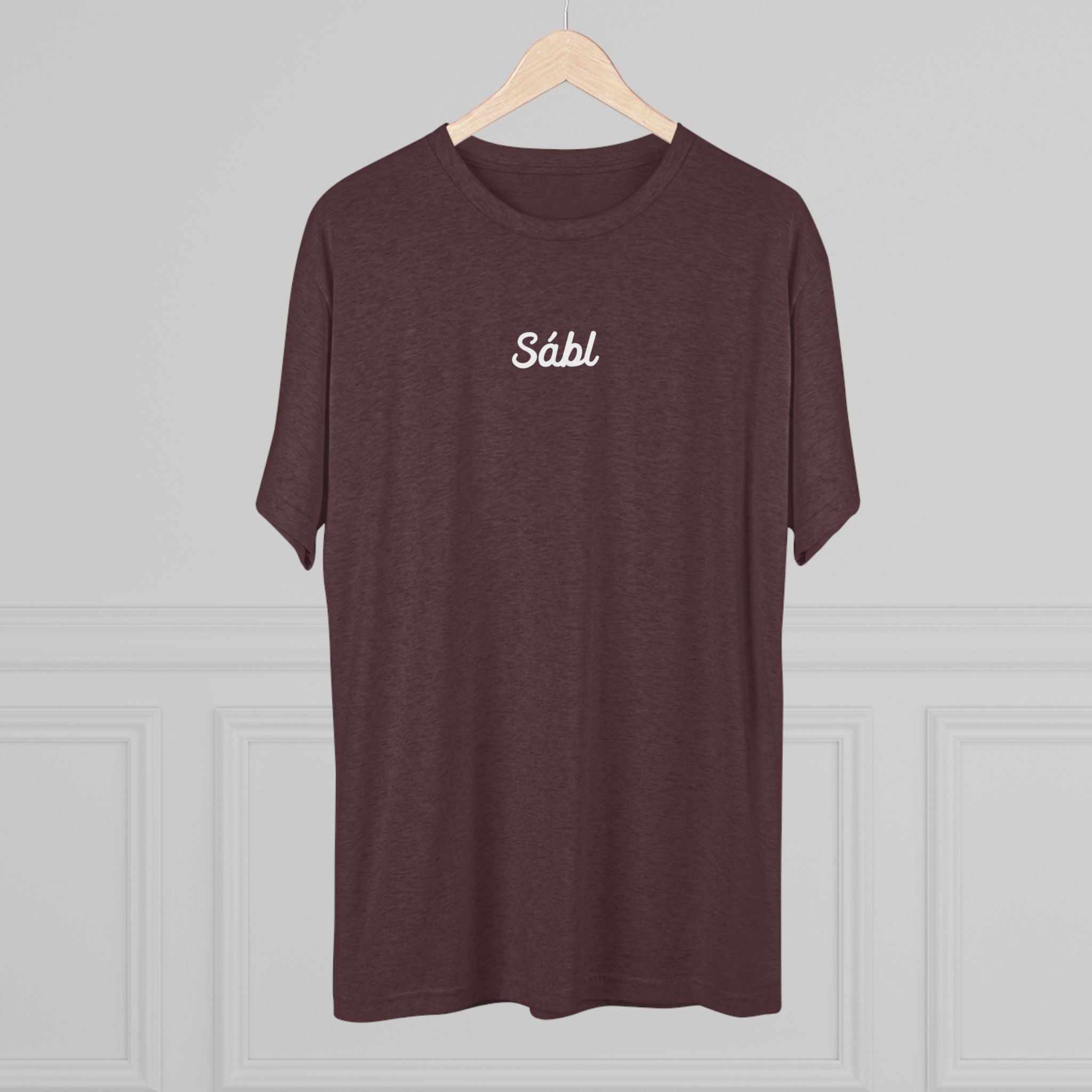 Sábl Minimal Script Tee — Simple Script Chest Logo T‑Shirt