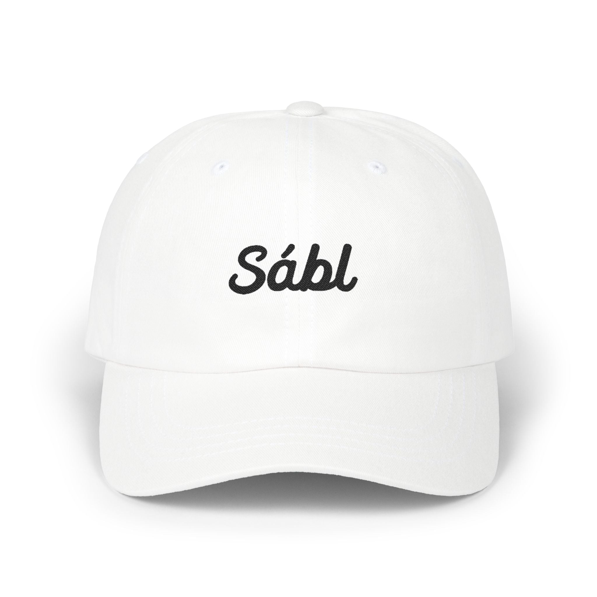 Embroidered "Sábl" Classic Dad Cap – Minimal Script Baseball Hat