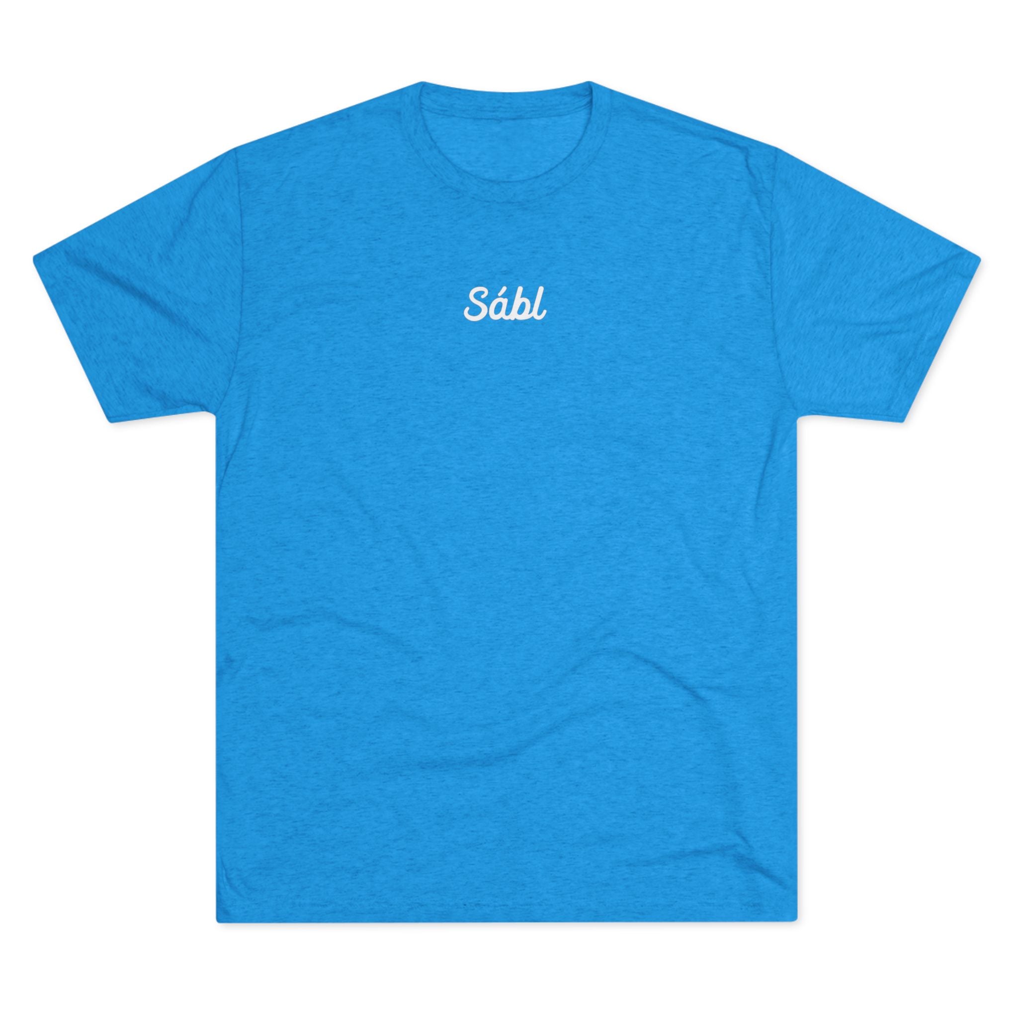 Sábl Minimal Script Tee — Simple Script Chest Logo T‑Shirt