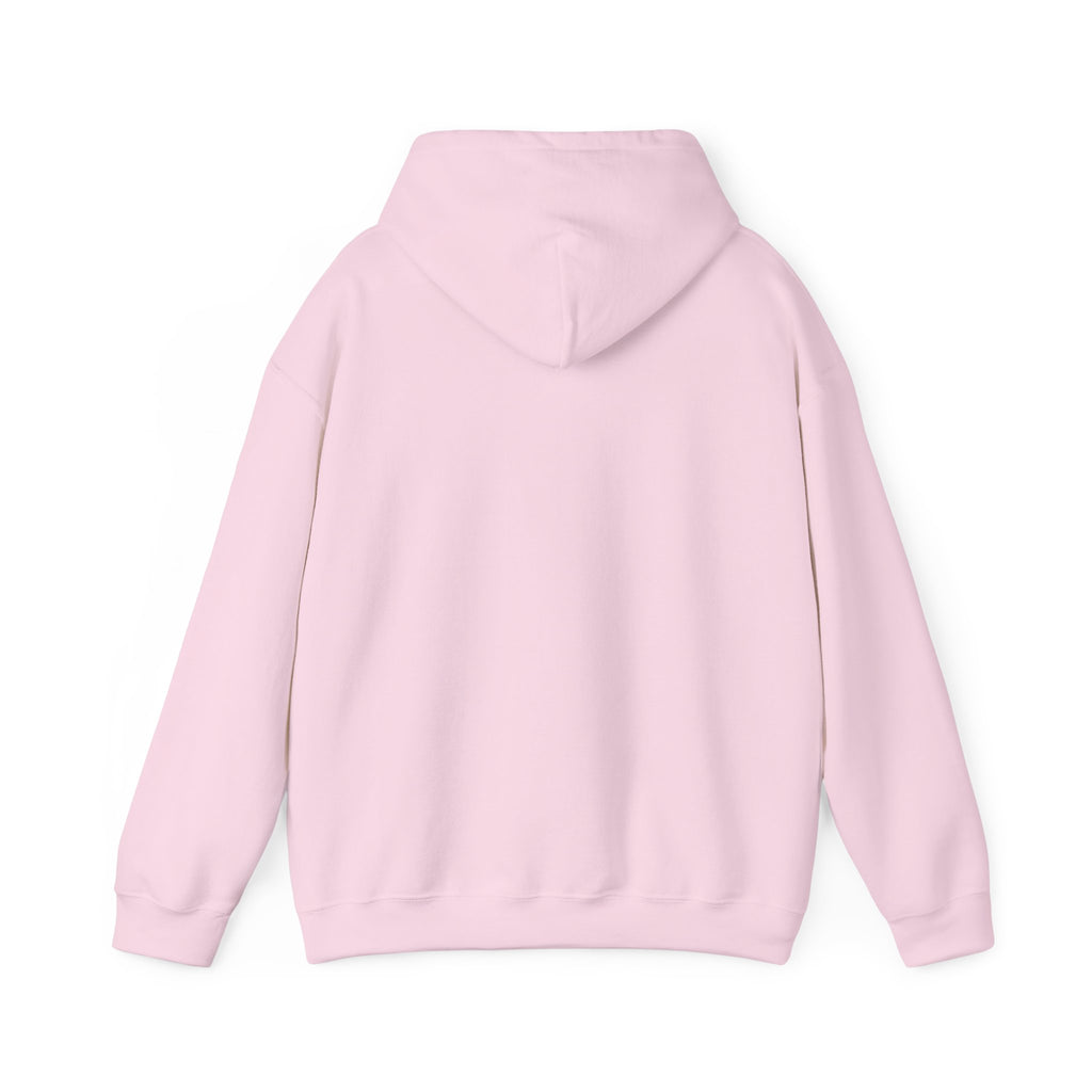 Sábl Minimal Script Hoodie — Cozy White Pullover with Small Center Logo