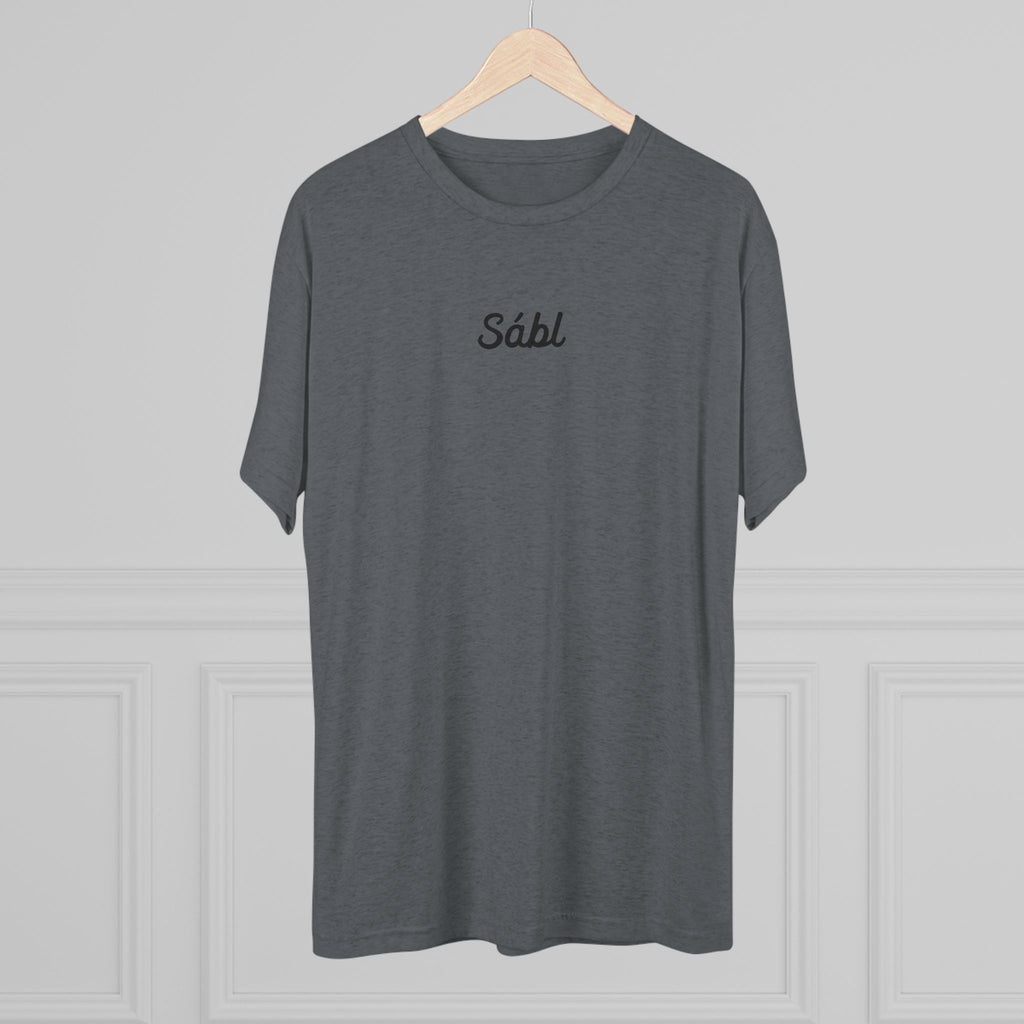 Sábl Minimal Script Tee — Simple Script Chest Logo T‑Shirt