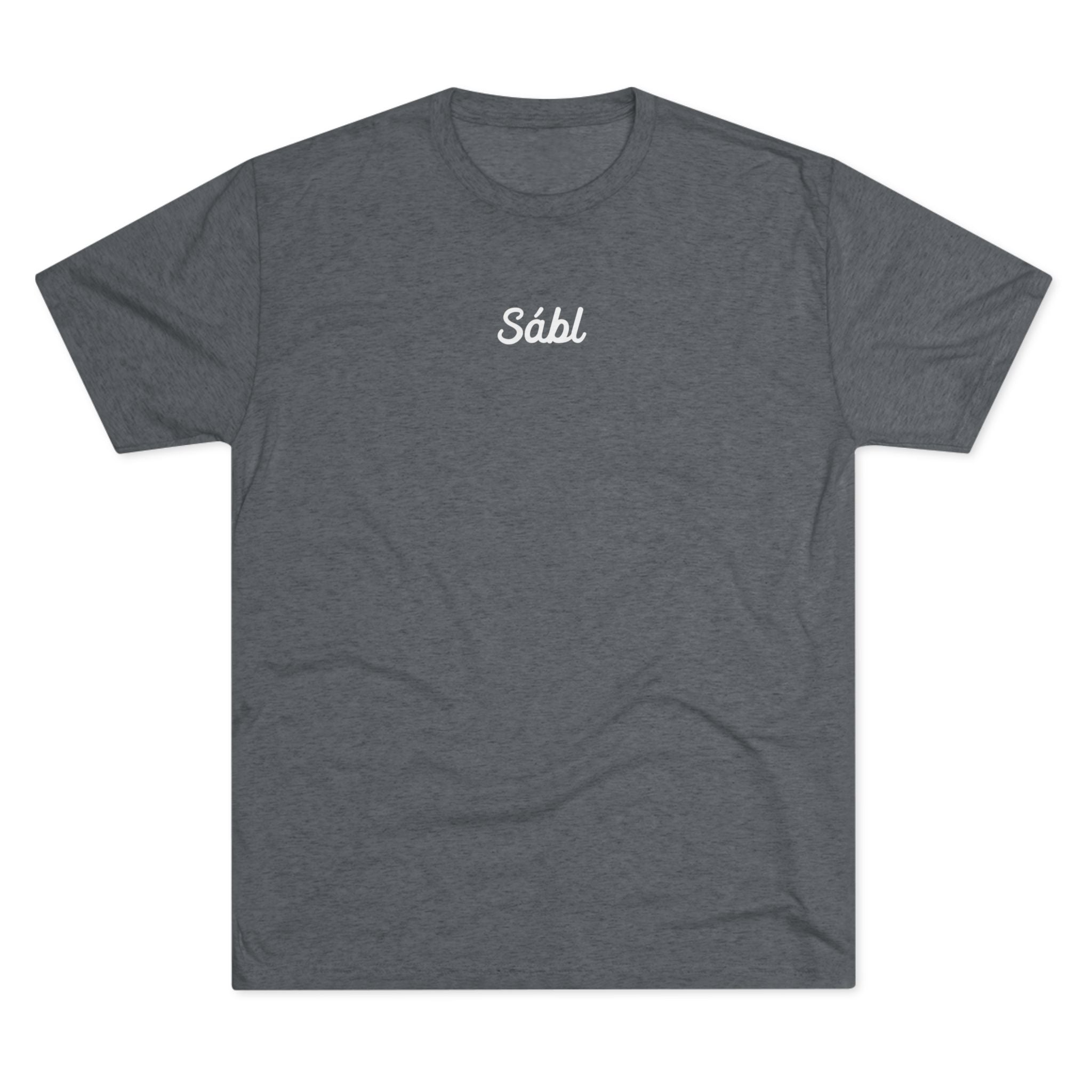 Sábl Minimal Script Tee — Simple Script Chest Logo T‑Shirt