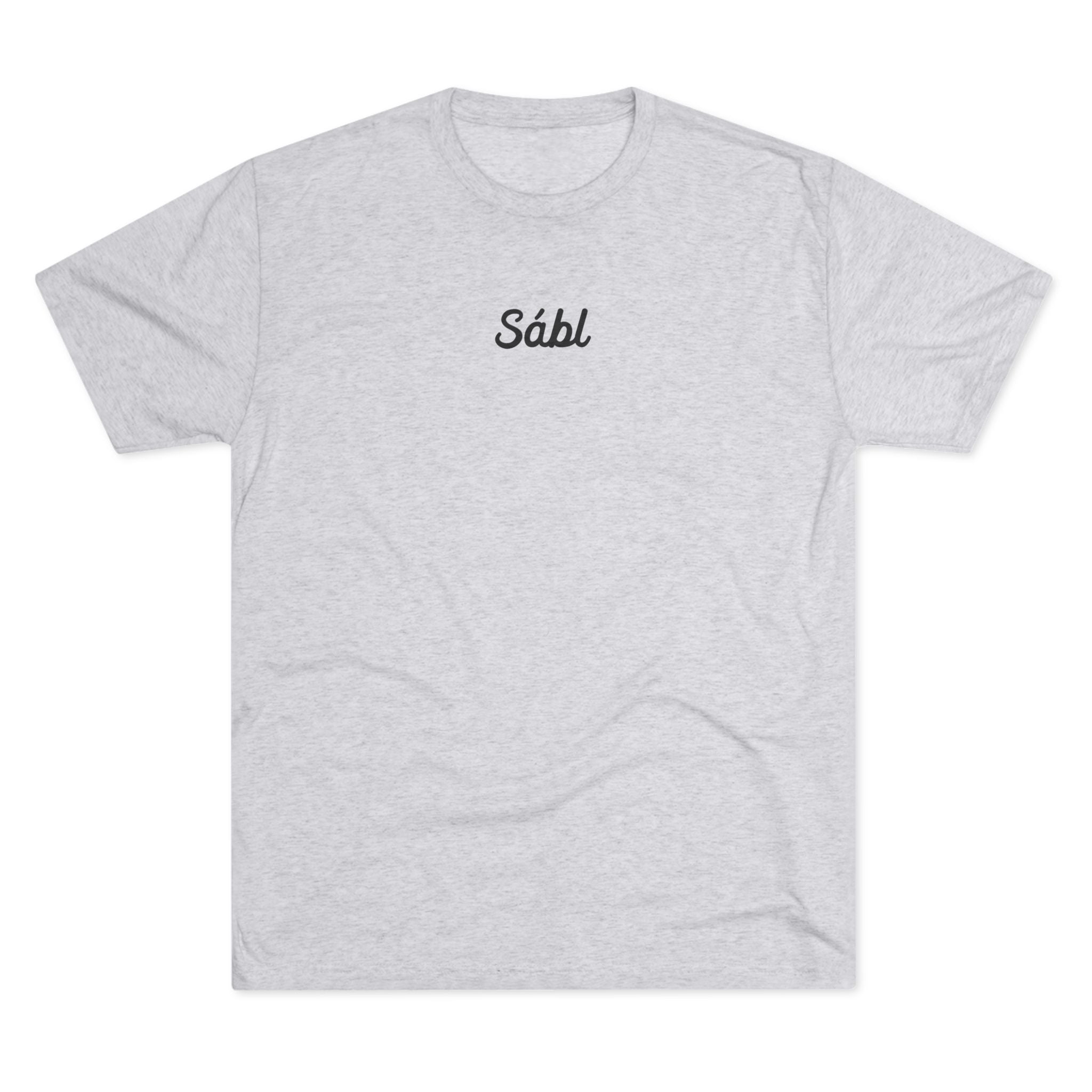 Sábl Minimal Script Tee — Simple Script Chest Logo T‑Shirt