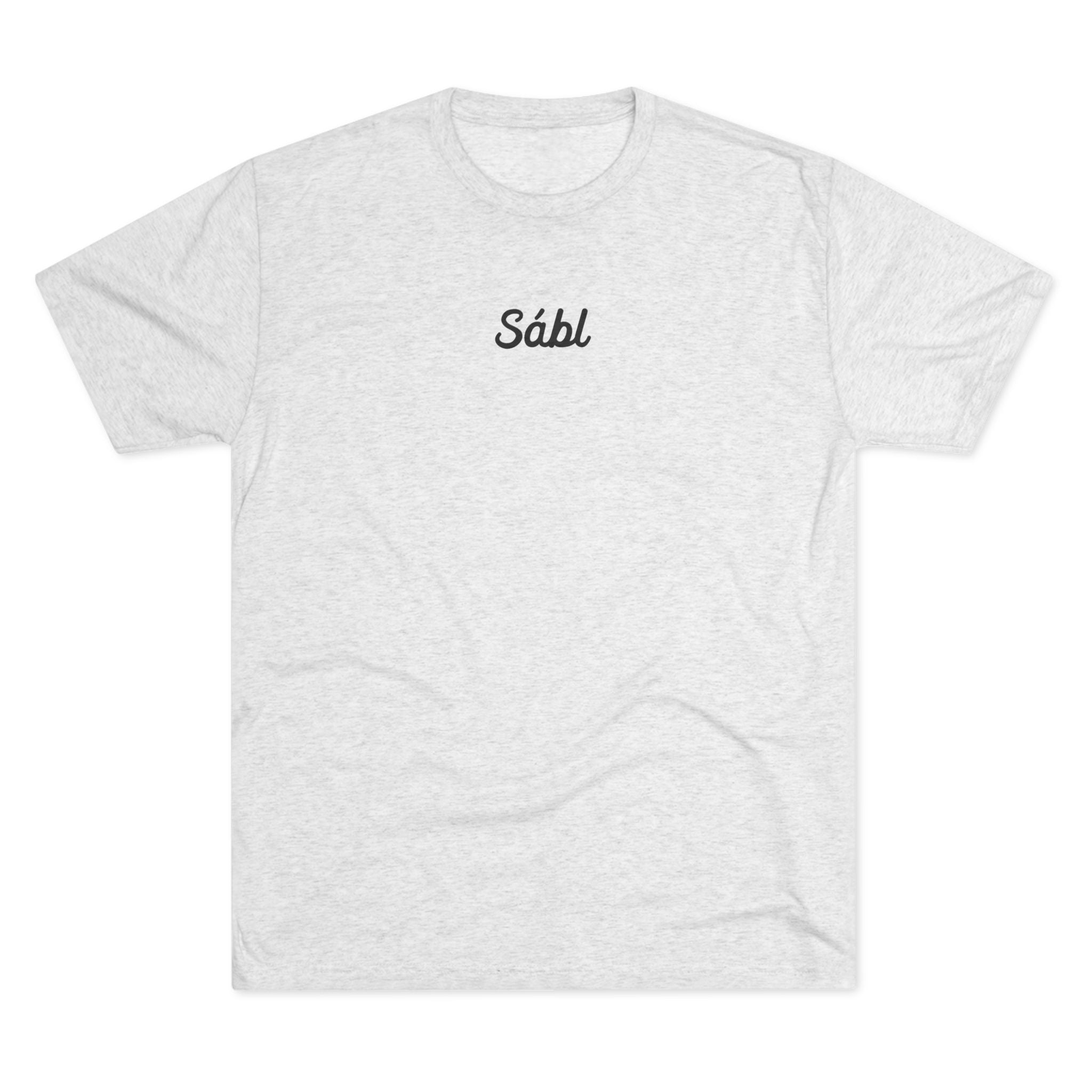Sábl Minimal Script Tee — Simple Script Chest Logo T‑Shirt