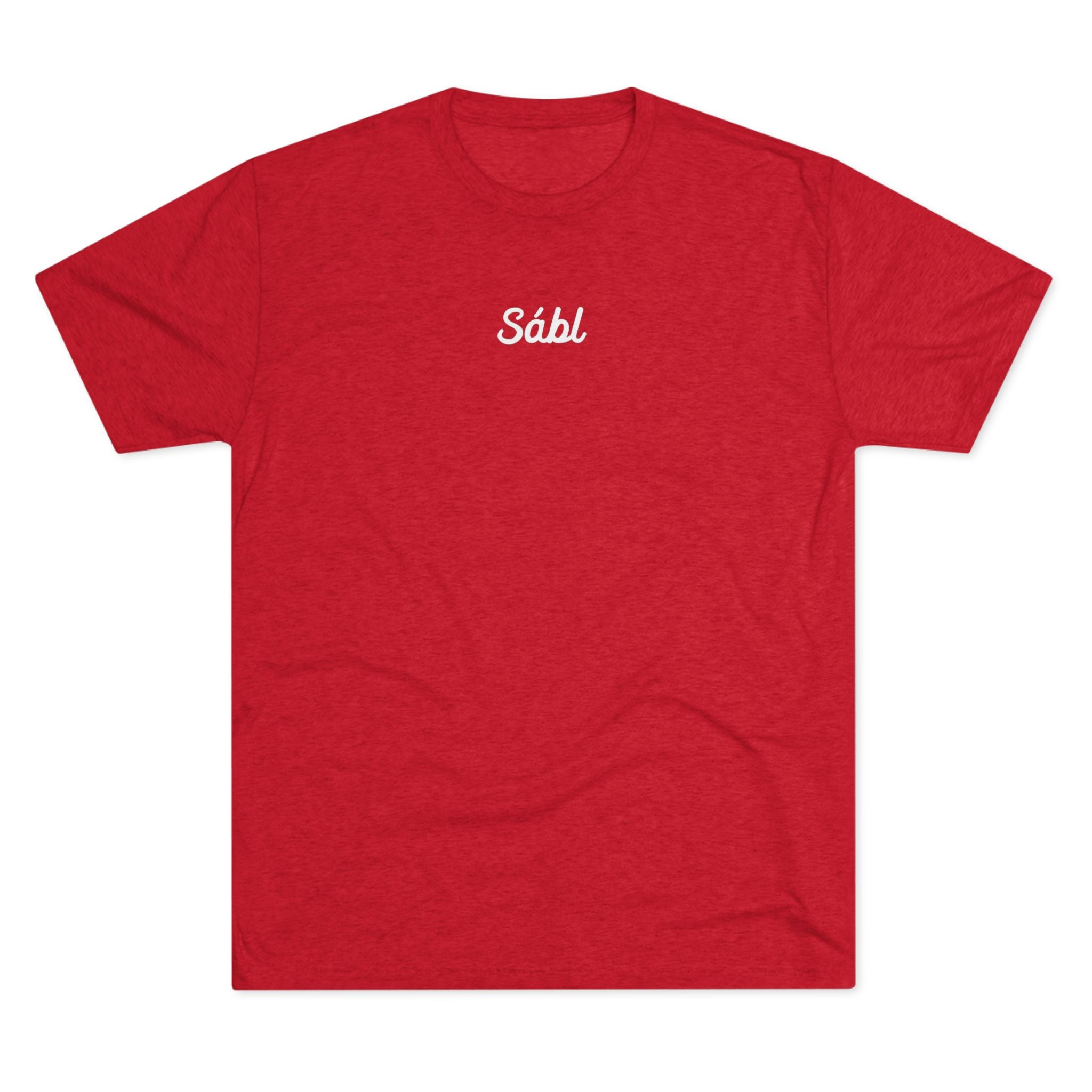 Sábl Minimal Script Tee — Simple Script Chest Logo T‑Shirt