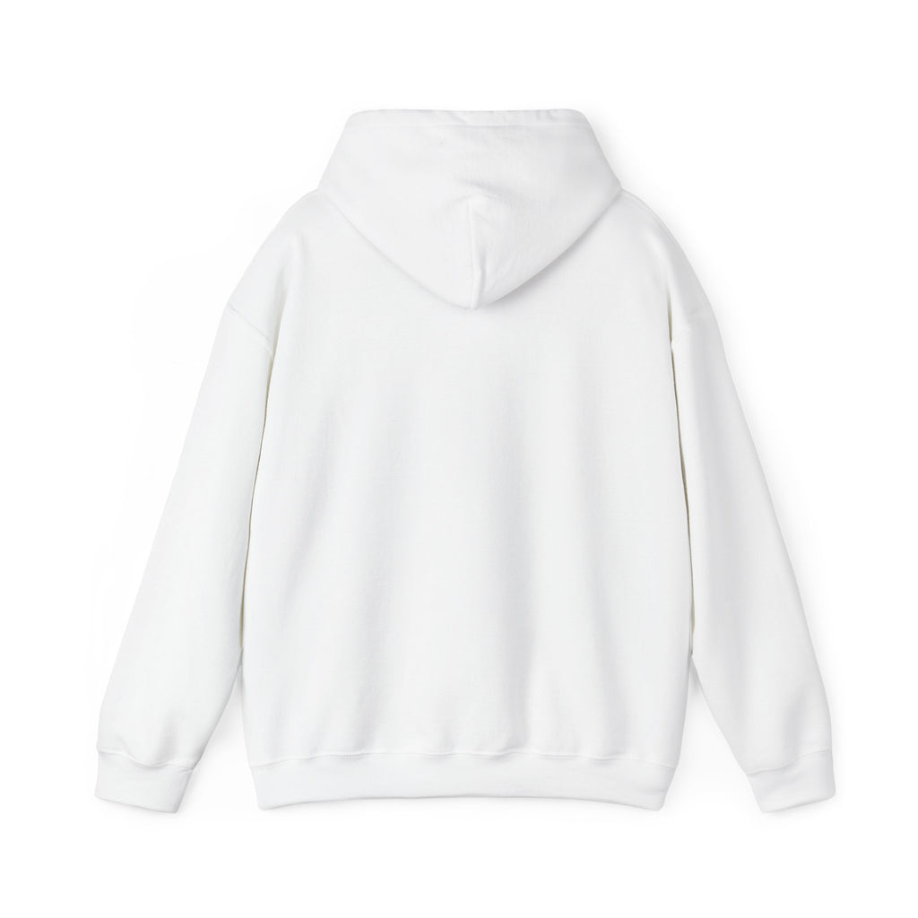 Sábl Minimal Script Hoodie — Cozy White Pullover with Small Center Logo