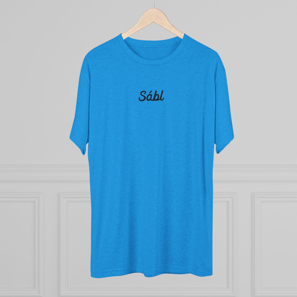 Sábl Minimal Script Tee — Simple Script Chest Logo T‑Shirt