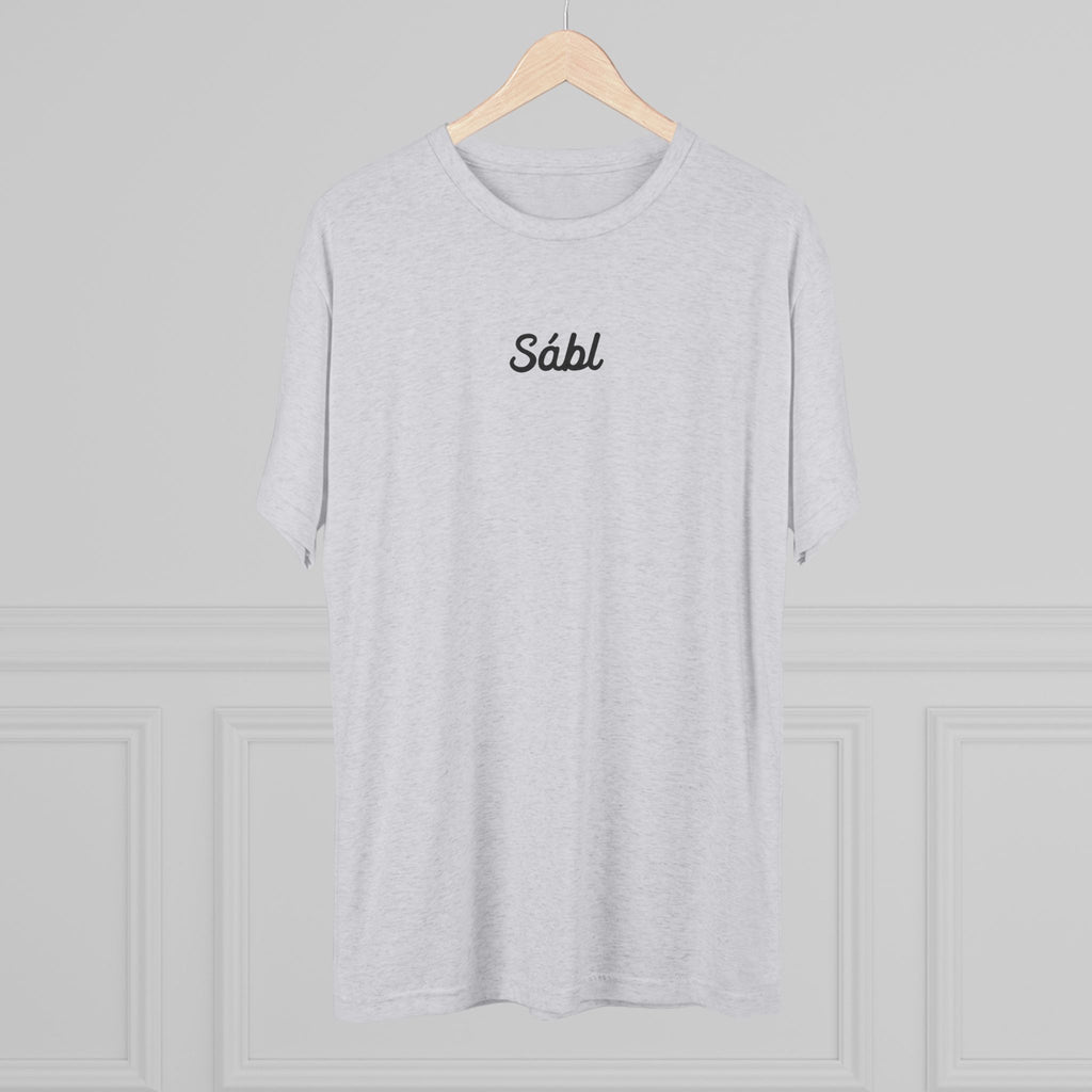 Sábl Minimal Script Tee — Simple Script Chest Logo T‑Shirt