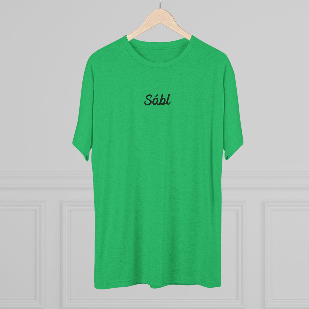 Sábl Minimal Script Tee — Simple Script Chest Logo T‑Shirt
