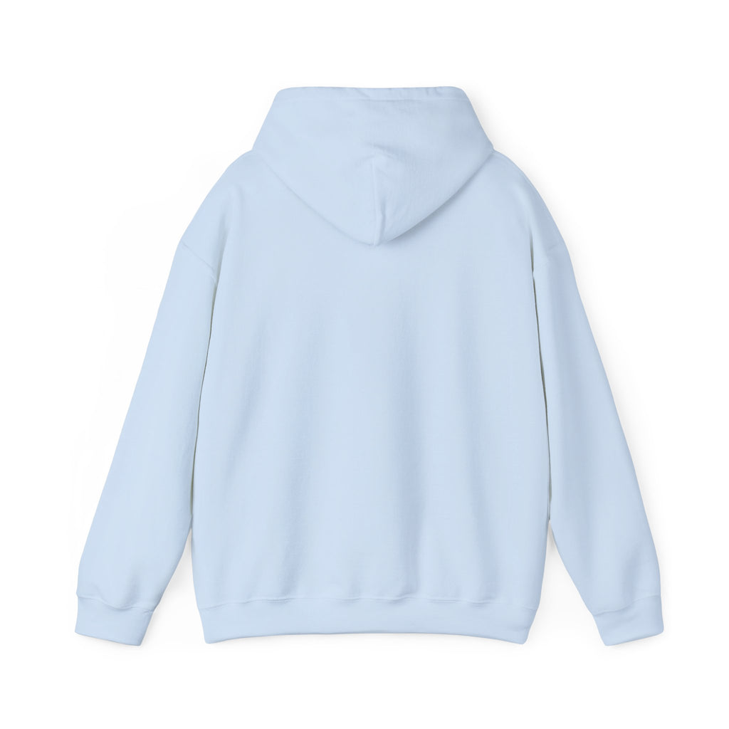 Sábl Minimal Script Hoodie — Cozy White Pullover with Small Center Logo