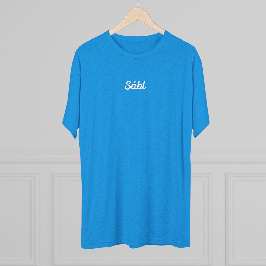 Sábl Minimal Script Tee — Simple Script Chest Logo T‑Shirt