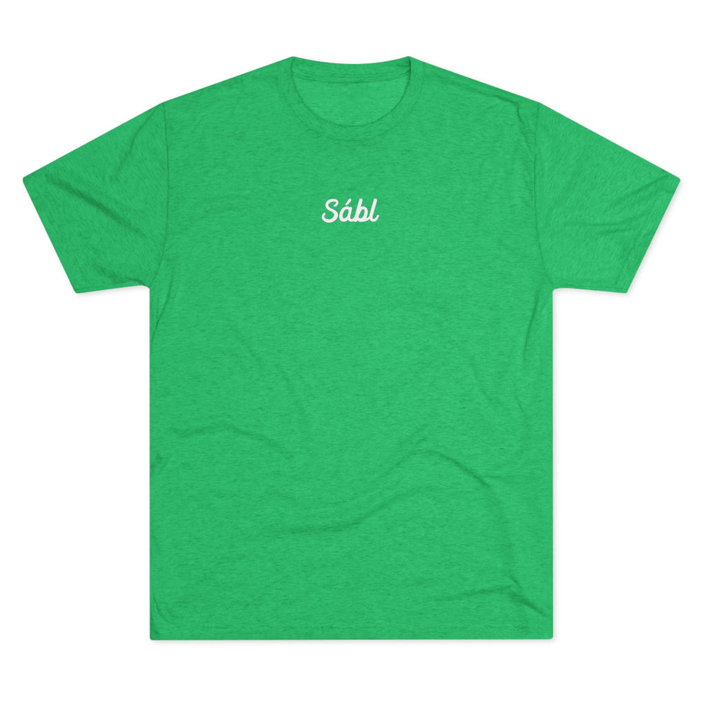 Sábl Minimal Script Tee — Simple Script Chest Logo T‑Shirt