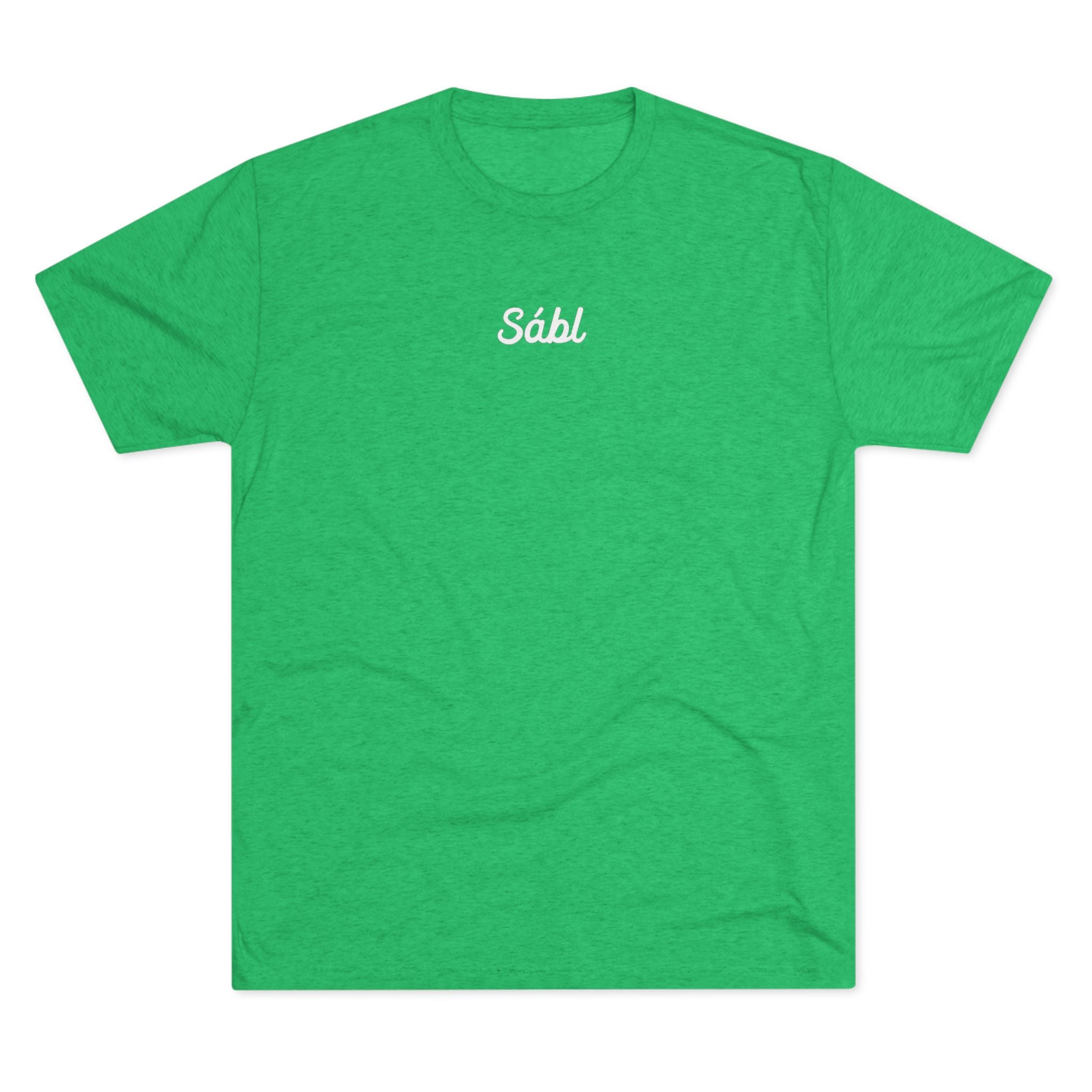 Sábl Minimal Script Tee — Simple Script Chest Logo T‑Shirt