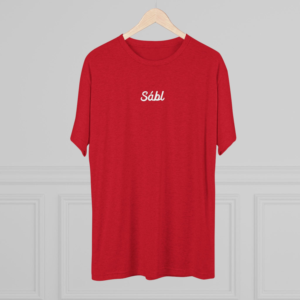 Sábl Minimal Script Tee — Simple Script Chest Logo T‑Shirt