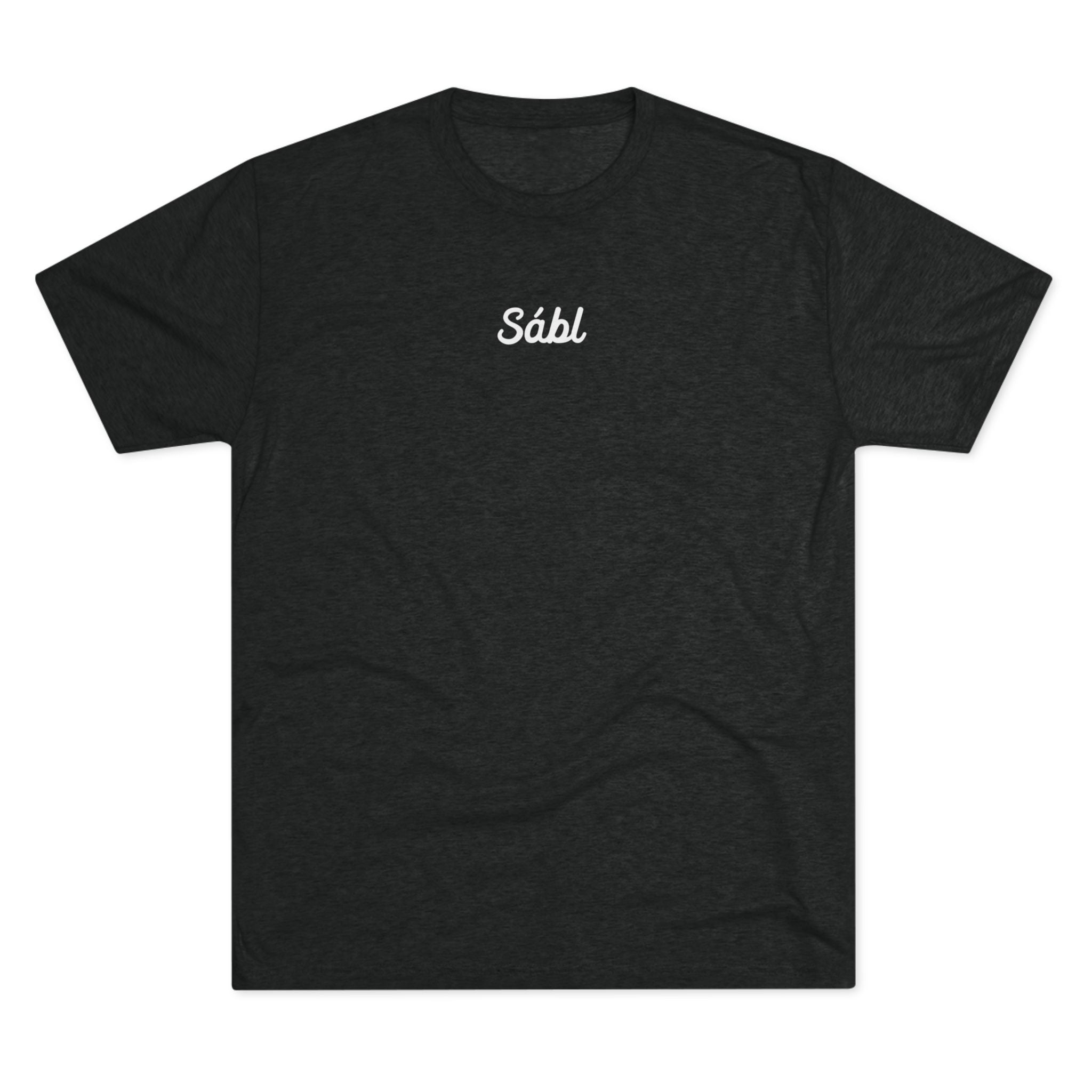Sábl Minimal Script Tee — Simple Script Chest Logo T‑Shirt