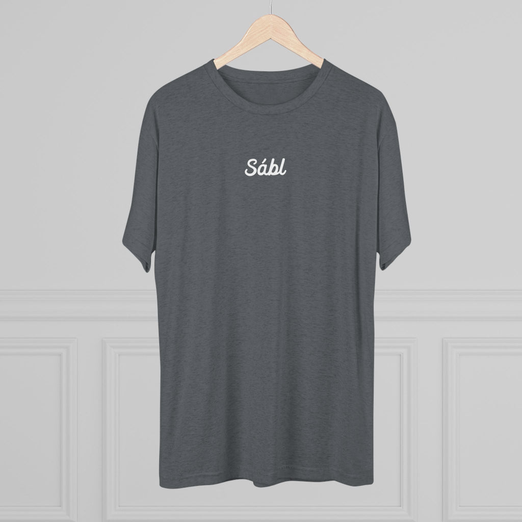 Sábl Minimal Script Tee — Simple Script Chest Logo T‑Shirt