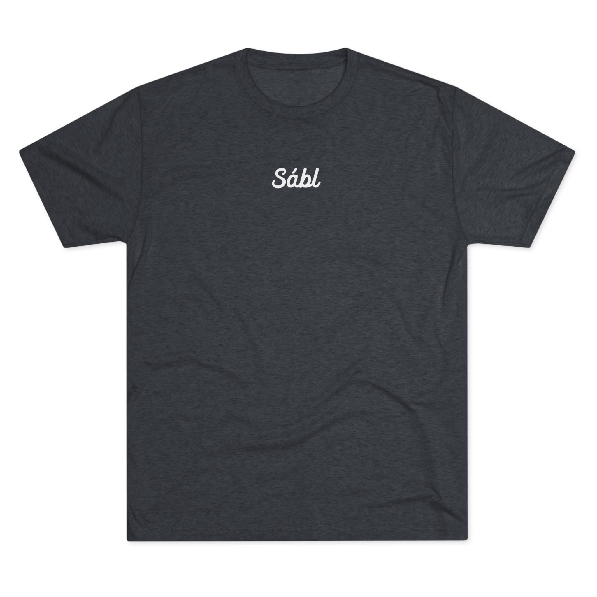 Sábl Minimal Script Tee — Simple Script Chest Logo T‑Shirt