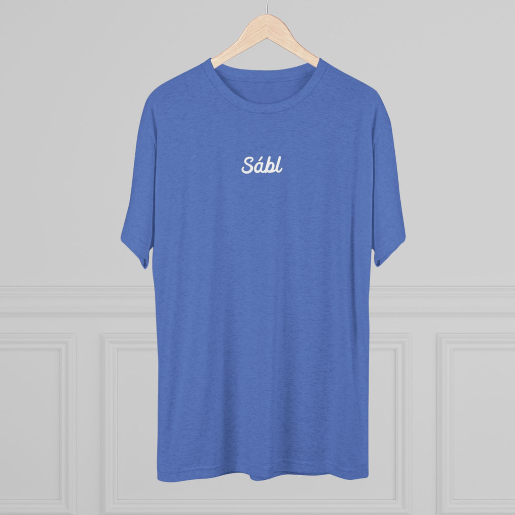 Sábl Minimal Script Tee — Simple Script Chest Logo T‑Shirt