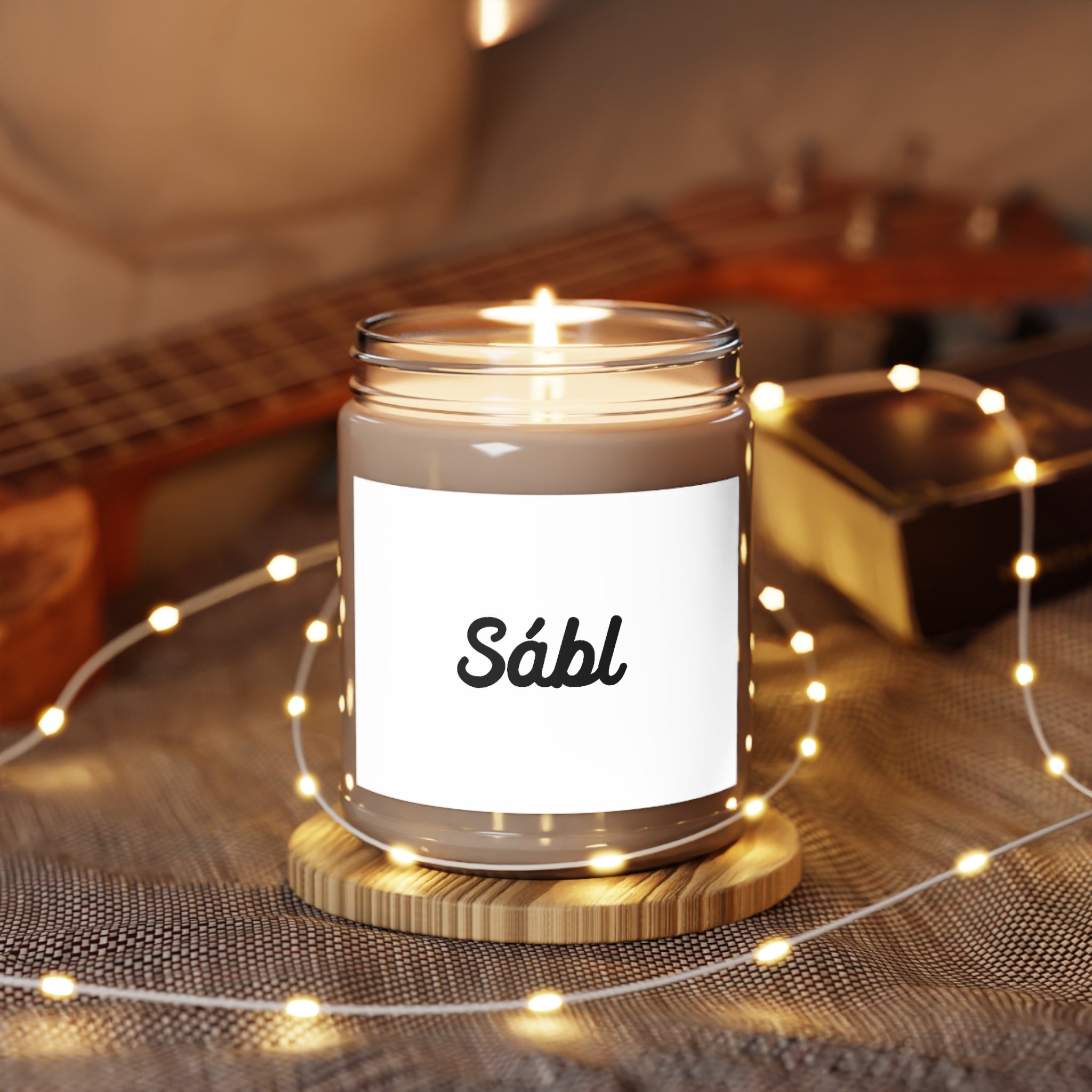 Sábl Scented Soy Candle — 9oz Jar with White Lid