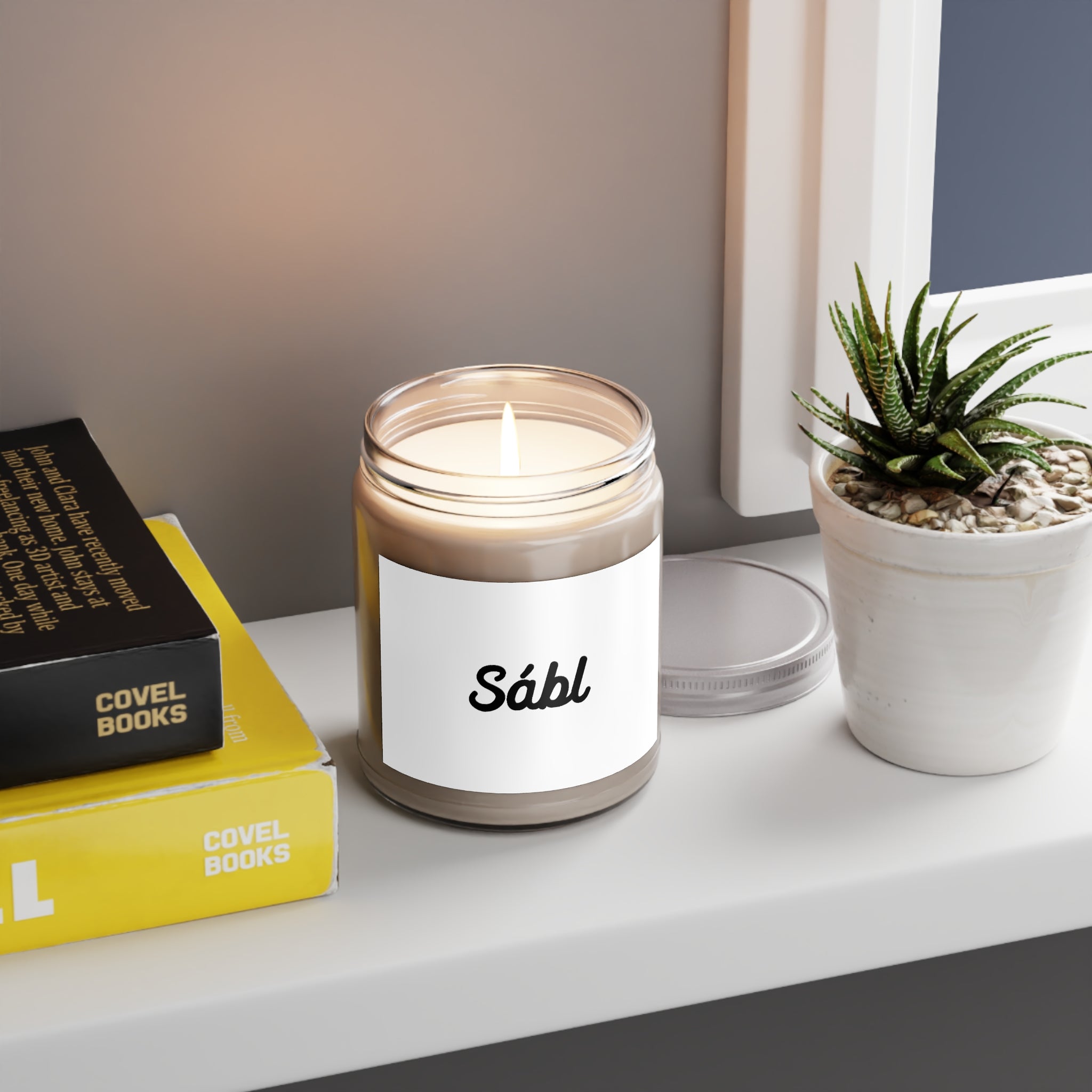 Sábl Scented Soy Candle — 9oz Jar with White Lid