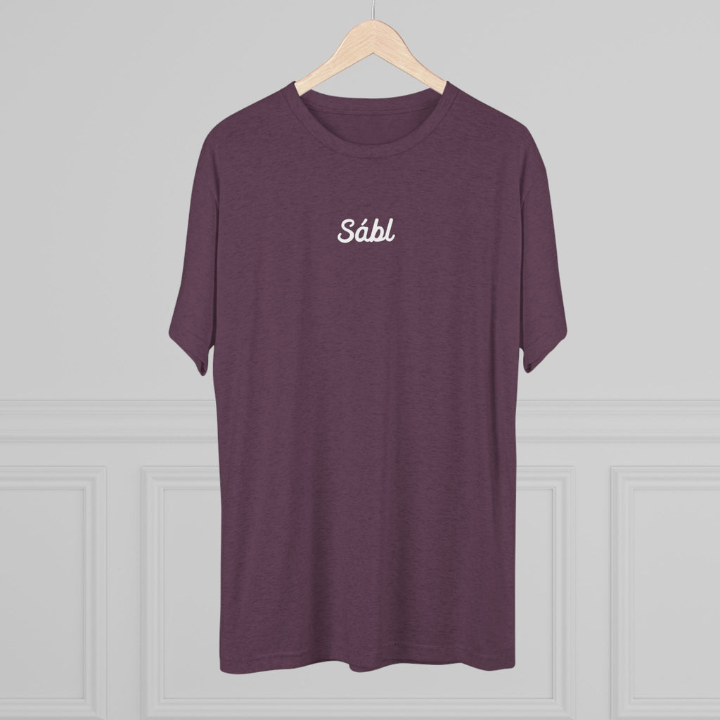 Sábl Minimal Script Tee — Simple Script Chest Logo T‑Shirt