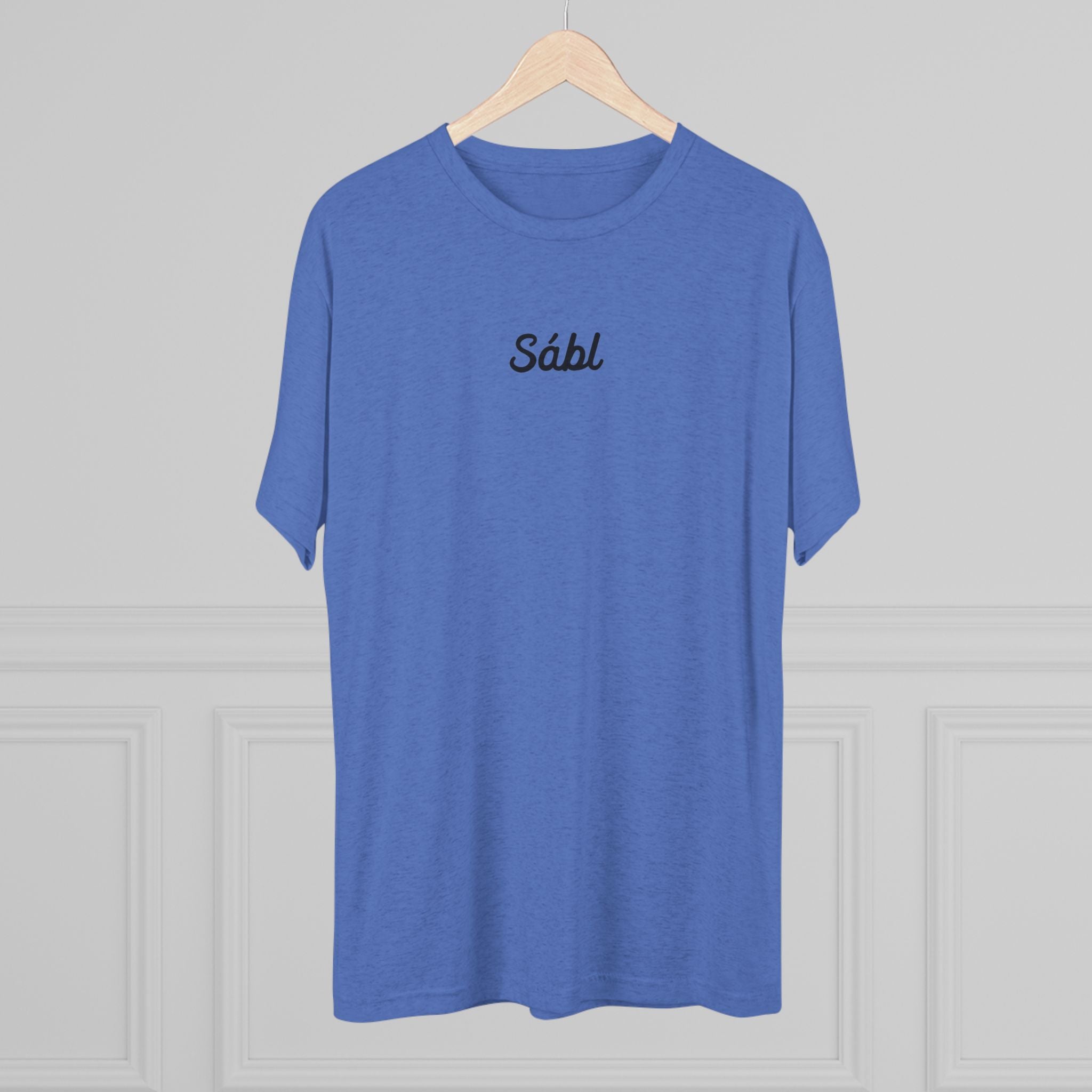 Sábl Minimal Script Tee — Simple Script Chest Logo T‑Shirt