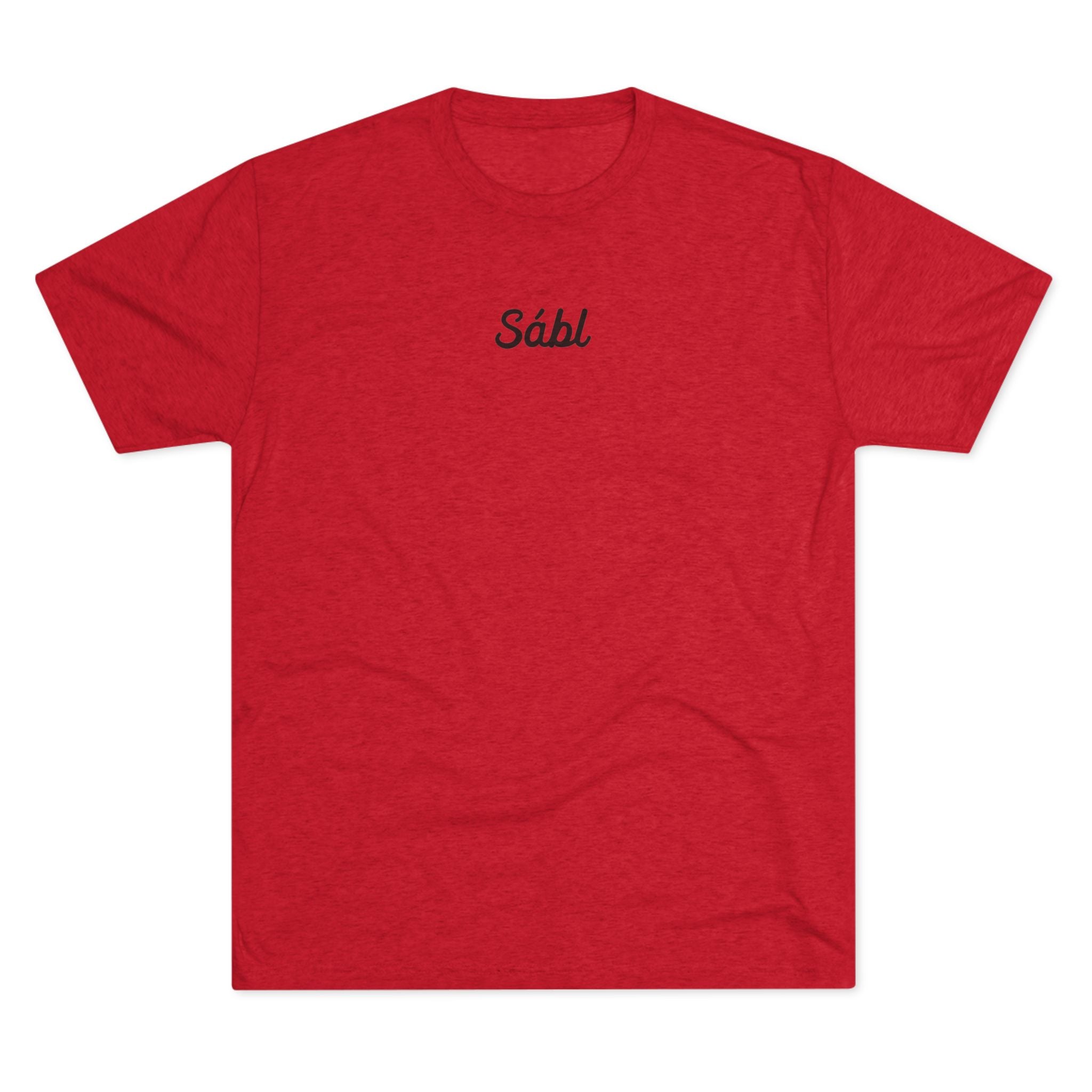 Sábl Minimal Script Tee — Simple Script Chest Logo T‑Shirt