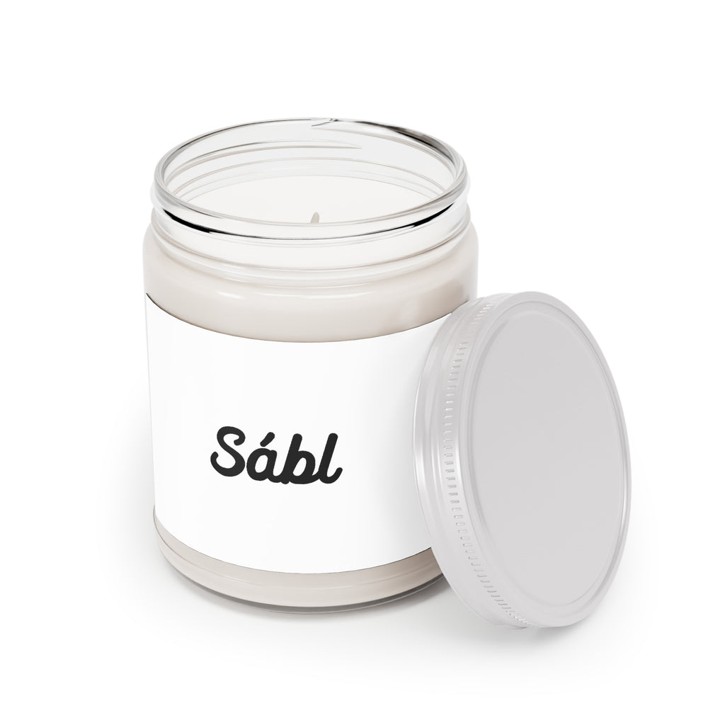 Sábl Scented Soy Candle — 9oz Jar with White Lid