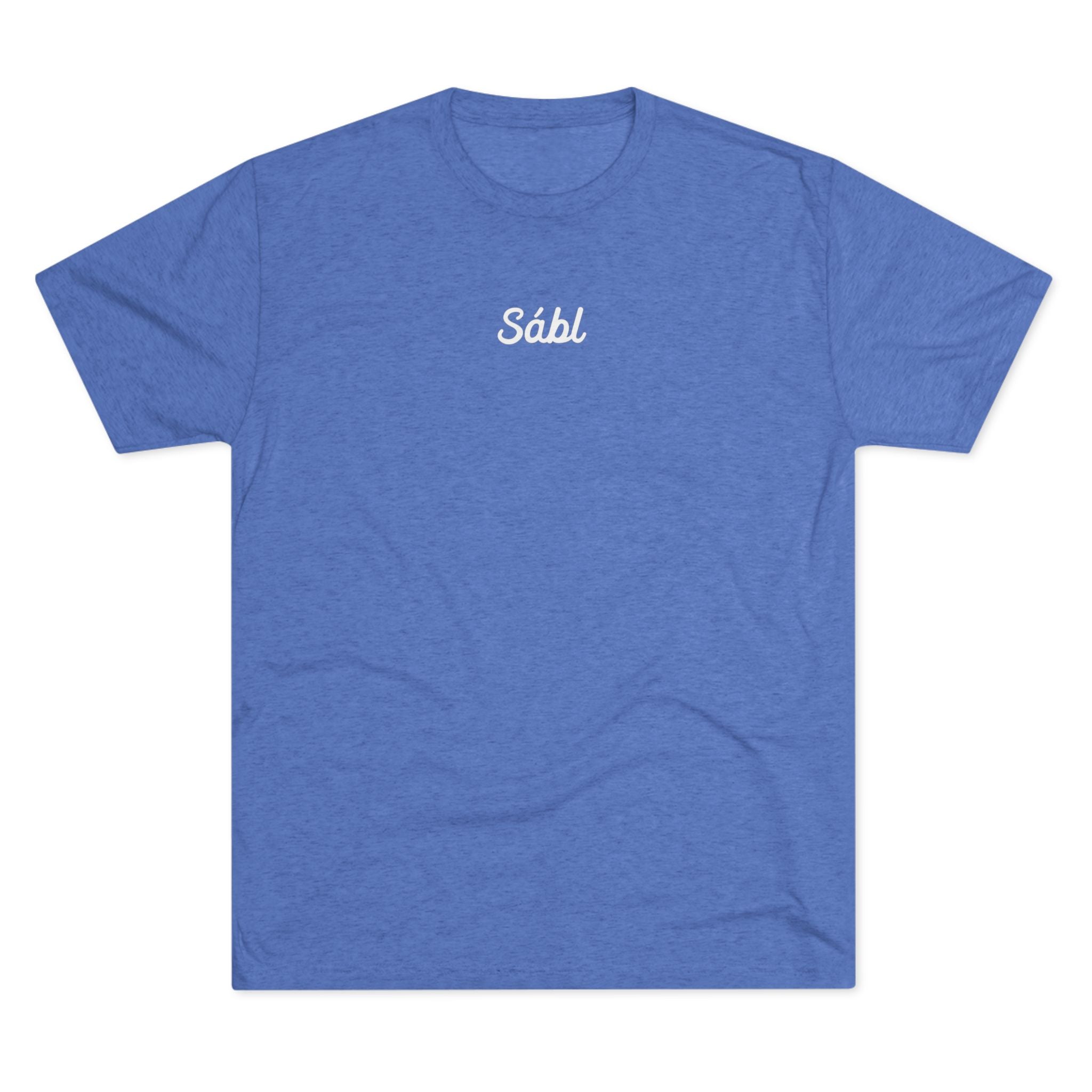 Sábl Minimal Script Tee — Simple Script Chest Logo T‑Shirt