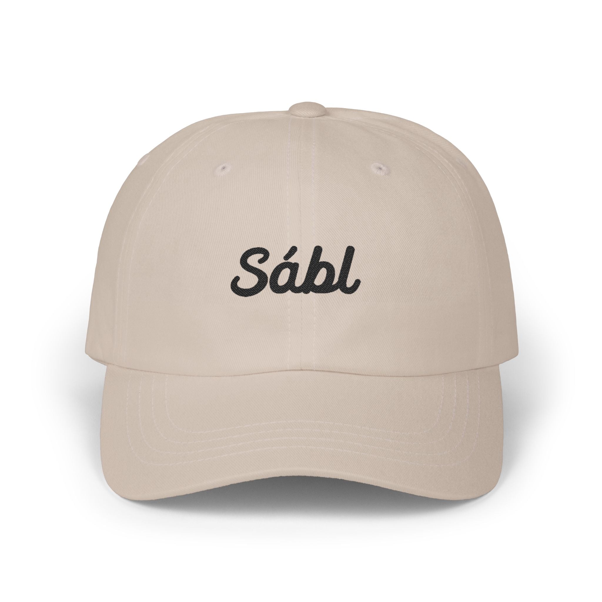 Embroidered "Sábl" Classic Dad Cap – Minimal Script Baseball Hat