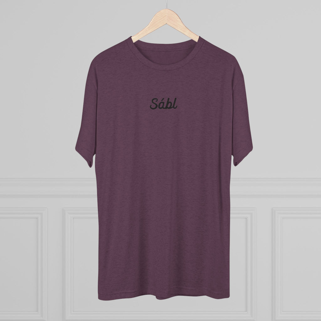 Sábl Minimal Script Tee — Simple Script Chest Logo T‑Shirt