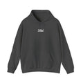 Sábl Minimal Script Hoodie — Cozy White Pullover with Small Center Logo